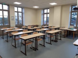 Grande salle d'étude de l'internat privé catholique Chevreul Lestonnac Lyon